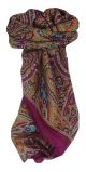 Mulberry Silk Traditional Square Scarf Shimla Rose by Pashmina & Silk