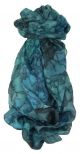 Mulberry Silk Hand Painted Long Scarf Classic French Blues by Pashmina & Silk