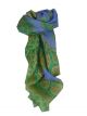 Mulberry Silk Traditional Square Scarf Salena Violet & Green by Pashmina & Silk