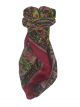 Mulberry Silk Traditional Square Scarf Mahe Red by Pashmina & Silk