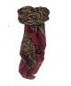 Mulberry Silk Traditional Square Scarf Leh Red by Pashmina & Silk