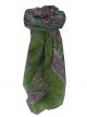 Mulberry Silk Traditional Square Scarf Leh Sage by Pashmina & Silk
