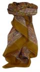 Mulberry Silk Traditional Square Scarf Kuhu Caramel by Pashmina & Silk