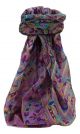 Mulberry Silk Traditional Square Scarf Alia Violet by Pashmina & Silk