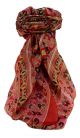 Mulberry Silk Traditional Square Scarf Alia Scarlet by Pashmina & Silk