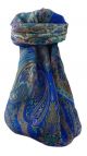 Mulberry Silk Traditional Square Scarf Anil Blue by Pashmina & Silk