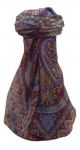 Mulberry Silk Traditional Square Scarf Bina Maroon by Pashmina & Silk