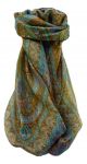 Mulberry Silk Traditional Square Scarf Bina Gold by Pashmina & Silk