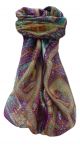 Mulberry Silk Traditional Square Scarf Devan Violet by Pashmina & Silk