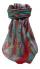 Mulberry Silk Traditional Square Scarf Devan Scarlet by Pashmina & Silk