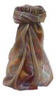 Mulberry Silk Traditional Square Scarf Devan Chestnut by Pashmina & Silk