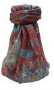Mulberry Silk Traditional Square Scarf Devika Scarlet by Pashmina & Silk