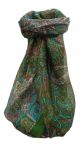 Mulberry Silk Traditional Square Scarf Devika Sage by Pashmina & Silk