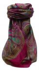 Mulberry Silk Traditional Square Scarf Gul Pink by Pashmina & Silk