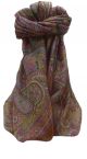 Mulberry Silk Traditional Square Scarf Gul Chestnut by Pashmina & Silk