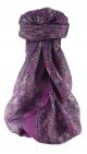 Mulberry Silk Traditional Square Scarf Jha Lilac by Pashmina & Silk