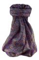 Mulberry Silk Traditional Square Scarf Jha Violet by Pashmina & Silk