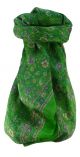 Mulberry Silk Traditional Square Scarf Jha Lime by Pashmina & Silk