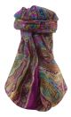 Mulberry Silk Traditional Square Scarf Karun Violet by Pashmina & Silk