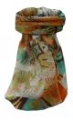 Mulberry Silk Traditional Square Scarf Lakshmi Marigold by Pashmina & Silk