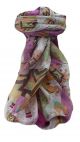 Mulberry Silk Traditional Square Scarf Lakshmi Violet by Pashmina & Silk