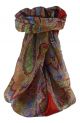 Mulberry Silk Traditional Square Scarf Mishti Scarlet by Pashmina & Silk