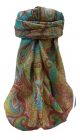 Mulberry Silk Traditional Square Scarf Mishti Rose by Pashmina & Silk