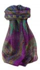Mulberry Silk Traditional Square Scarf Nanda Violet by Pashmina & Silk