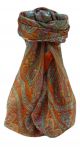 Mulberry Silk Traditional Square Scarf Noor Marigold by Pashmina & Silk