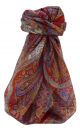 Mulberry Silk Traditional Square Scarf Noor Scarlet by Pashmina & Silk