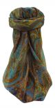 Mulberry Silk Traditional Square Scarf Takia Gold by Pashmina & Silk