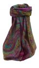 Mulberry Silk Traditional Square Scarf Takia Violet by Pashmina & Silk