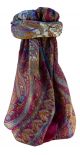 Mulberry Silk Traditional Square Scarf Waheed Rose by Pashmina & Silk