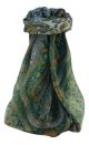 Mulberry Silk Traditional Square Scarf Waheed Sage by Pashmina & Silk