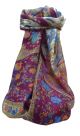 Mulberry Silk Traditional Long Scarf  Khattar Violet by Pashmina & Silk