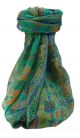 Mulberry Silk Traditional Long Scarf  Pyar Emerald by Pashmina & Silk