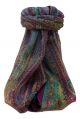 Mulberry Silk Traditional Long Scarf  Ranveer Maroon by Pashmina & Silk