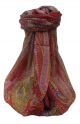 Mulberry Silk Traditional Long Scarf  Ranveer Scarlet by Pashmina & Silk