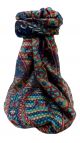 Mulberry Silk Traditional Long Scarf  Shakila Navy by Pashmina & Silk