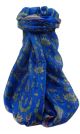 Mulberry Silk Traditional Long Scarf  Vimi Blue by Pashmina & Silk