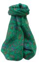 Mulberry Silk Traditional Long Scarf  Vimi Emerald by Pashmina & Silk