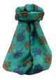 Mulberry Silk Traditional Long Scarf  Yahan Emerald by Pashmina & Silk