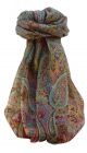 Mulberry Silk Traditional Long Scarf  Zareen Copper by Pashmina & Silk